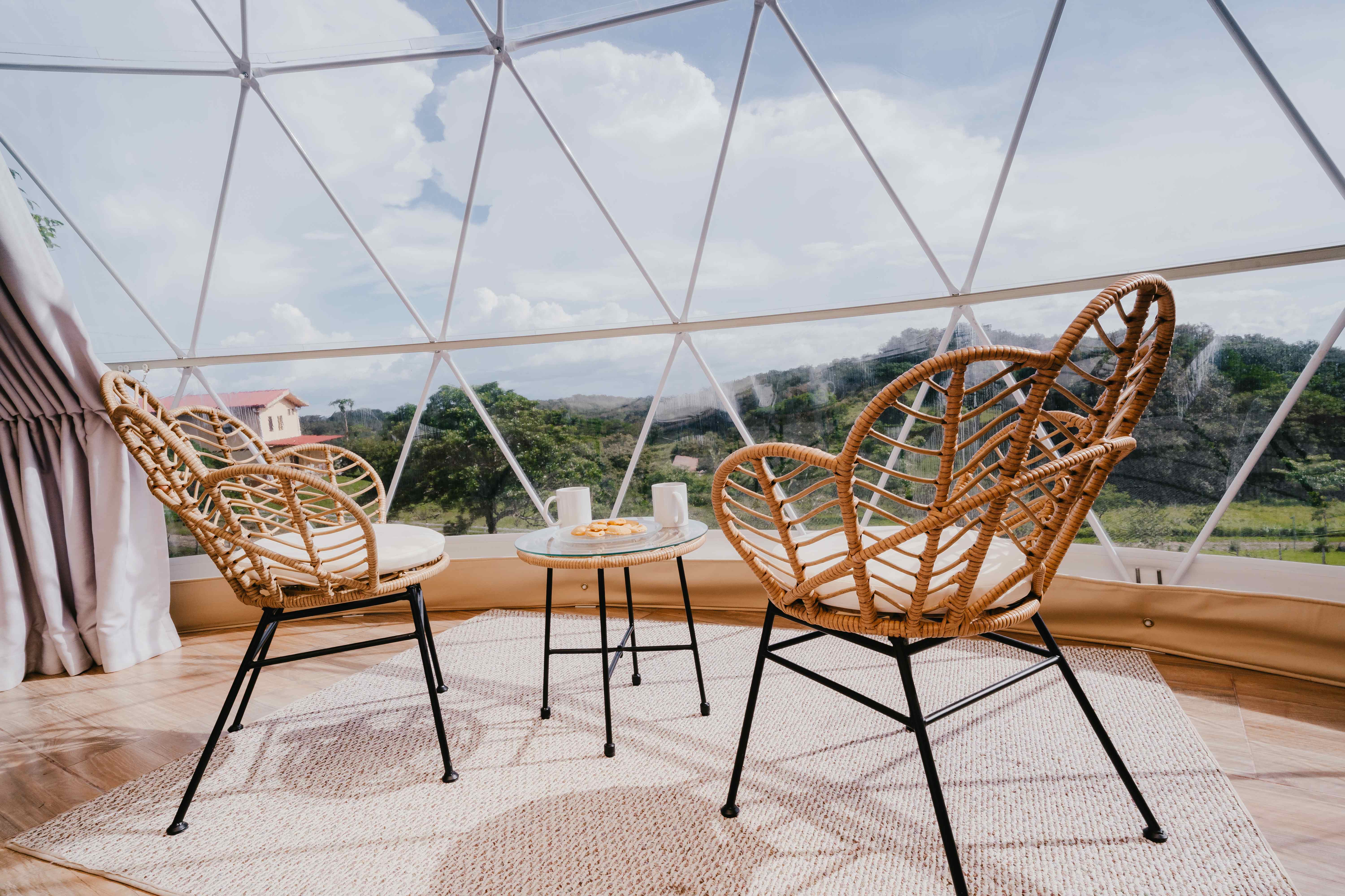 Glamping interior view